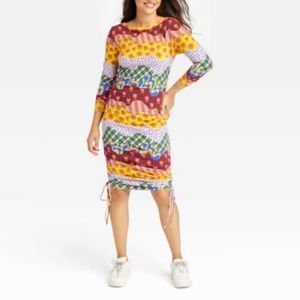 STUNNING Latino Heritage Women’s Long Sleeve Drawcord Colorful Aline Dress 🔥NEW